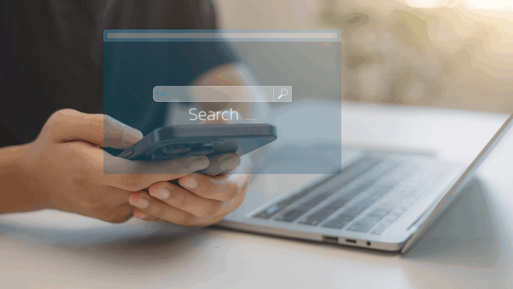 A person using an LLM search on their smartphone represents why it's important to optimize content for AI summaries and search.